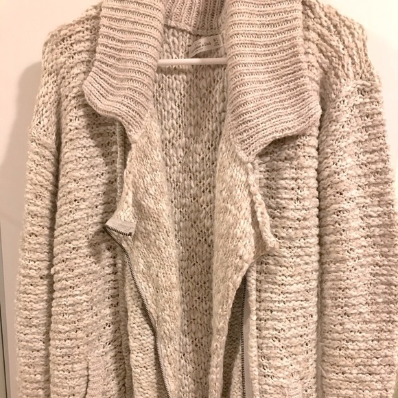 NWOT A&F Wool Blend Chunky Moto Cardigan - Picture 2 of 5